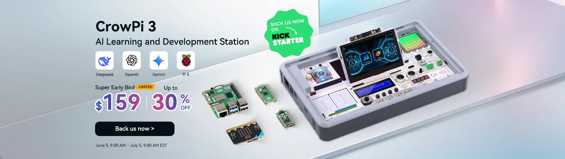 Good news! CrowPi 3 is live on Kickstarter!